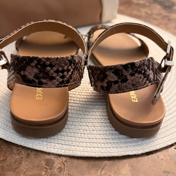 Express Snakeskin “New” sandals size 5 🖤🤎 - Picture 10 of 13